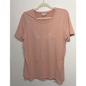 Women's SAVAGE Pink Soft Tee Medium